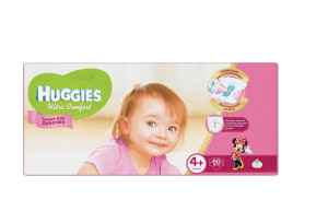 Подгузники Huggies Ultra Comfort Girl №4+ (10-16 кг) 60шт., для девочек